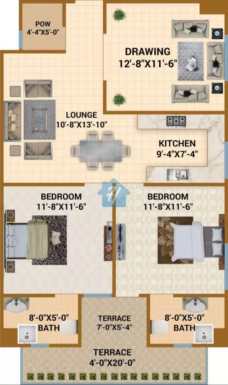 In Bharia 2 Bed Apartments on easy approach