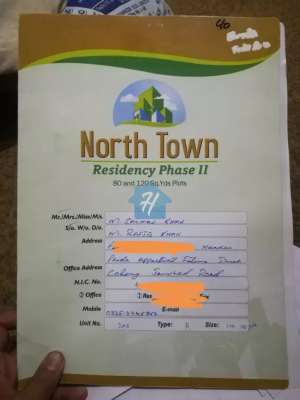 120 Yards. Plot for sale In North Town Residency Phase 2 At Amazing Price