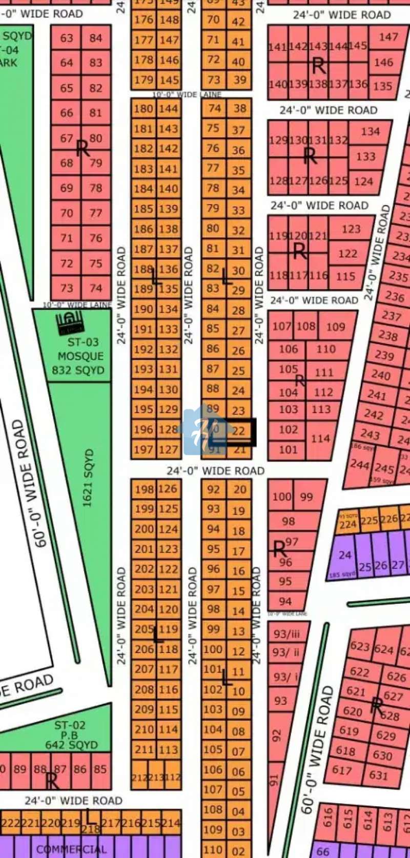 80 Sq Yards plot for Sale North Town Residency Phase 1