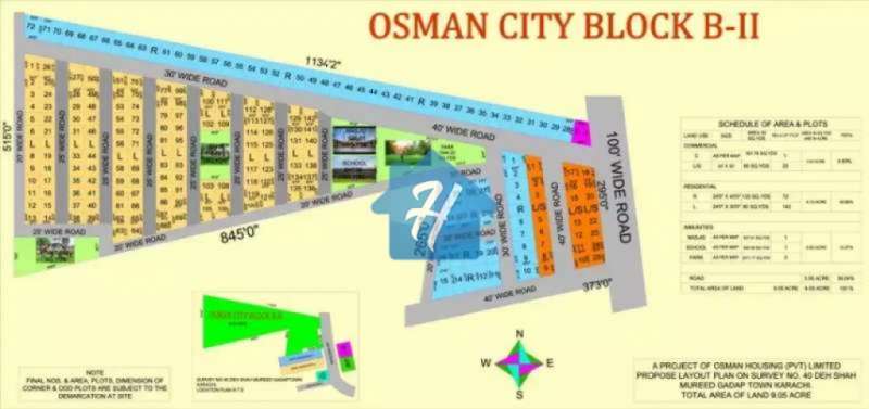 120 Square Yard Plot For Sale At Usman City Block B