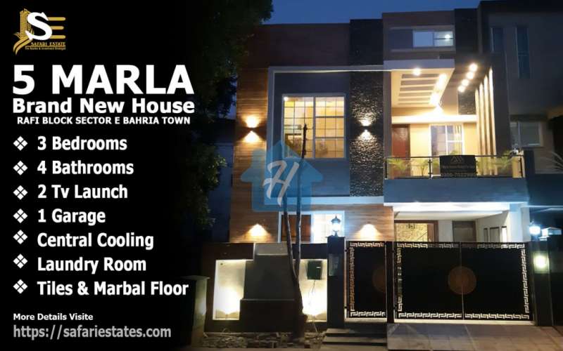 5 Marla Brand New House in Rafi Block Sector E